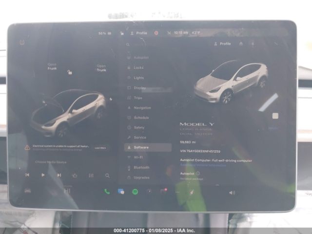 7SAYGDEE6NF451259 Tesla Model Y Long Range Dual Motor All-wheel Drive