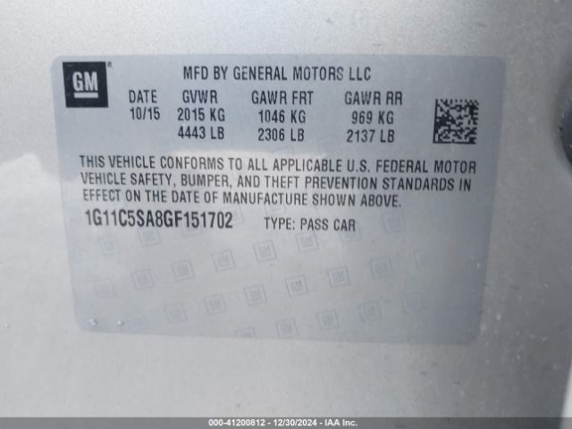 1G11C5SA8GF151702 Chevrolet Malibu Limited Lt