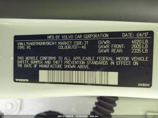LYV402TM2HB196341 Volvo S60 Inscription T5 Platinum