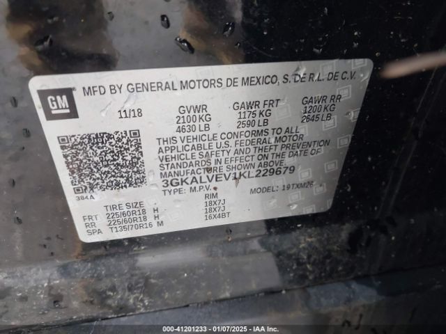 3GKALVEV1KL229679 GMC Terrain Slt
