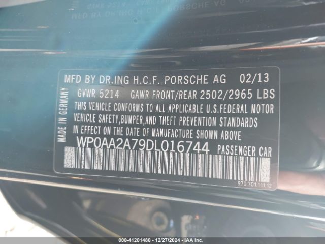2013 PORSCHE PANAMERA WP0AA2A79DL016744 Photo 8