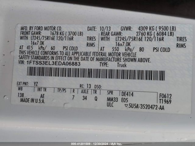 2014 FORD E-350 SUPER DUTY 1FTSS3EL3EDA06883 Photo 8