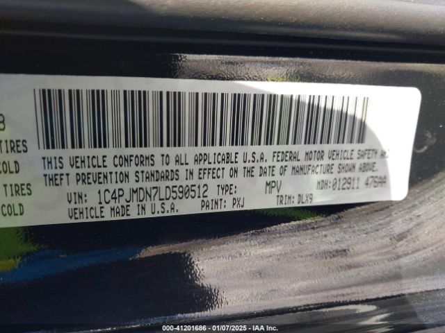 1C4PJMDN7LD590512 Jeep Cherokee High Altitude 4x4