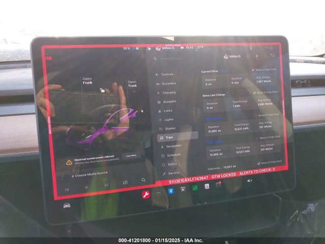 2020 TESLA MODEL 3 5YJ3E1EAXLF743647 Photo 6