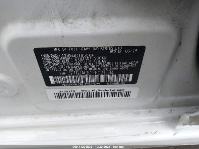 JF1GJAC61FH021084 Subaru Impreza 2.0i Premium
