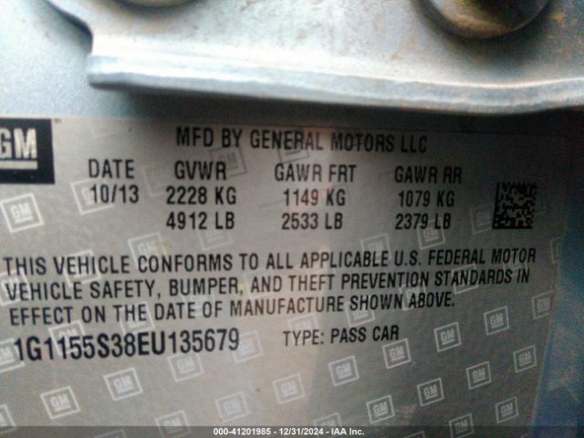 1G1155S38EU135679 Chevrolet IMPALA 2LZ