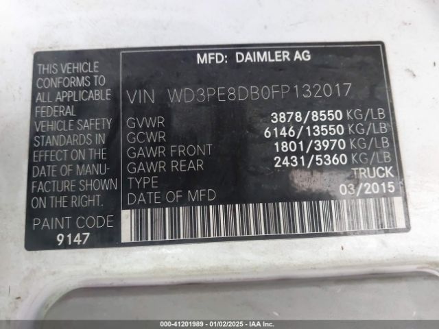 WD3PE8DB0FP132017 Mercedes-Benz Sprinter 2500 High Roof