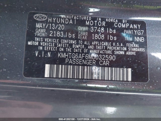 Hyundai Veloster 2.0 2021 KMHTG6AF6MU032590 Image 9