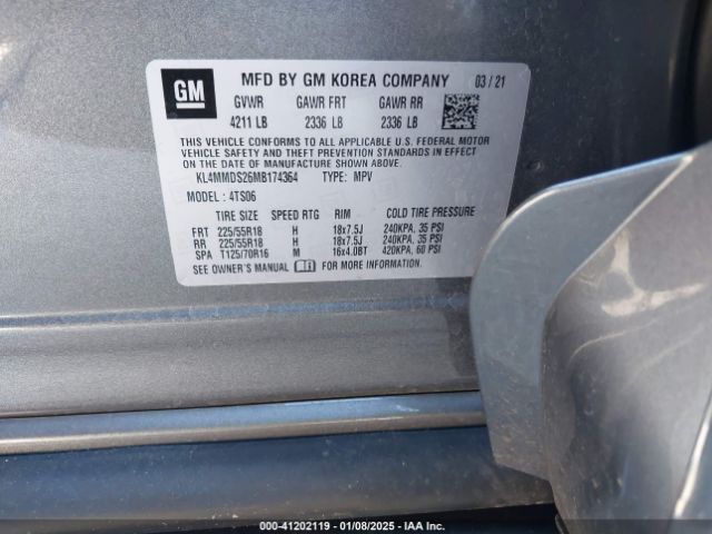 KL4MMDS26MB174364 Buick Encore Gx Fwd Select