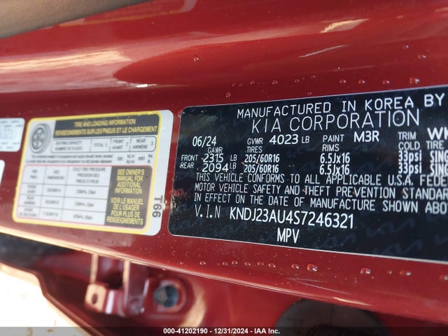 KNDJ23AU4S7246321 KIA SOUL LX