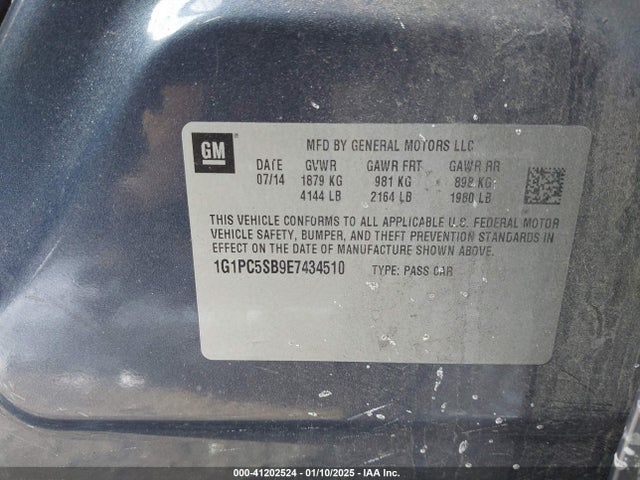 Chevrolet Cruze 1lt Auto 2014 1G1PC5SB9E7434510 Image 9