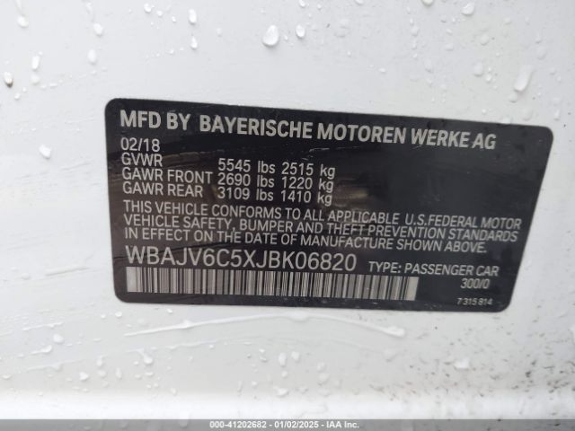 WBAJV6C5XJBK06820 BMW 640i Gran Turismo Xdrive