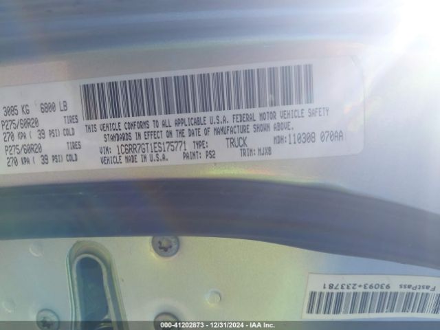 1C6RR7GT1ES175771 RAM 1500 Lone Star