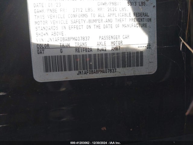 JN1AF0BA8PM407837 Nissan motor