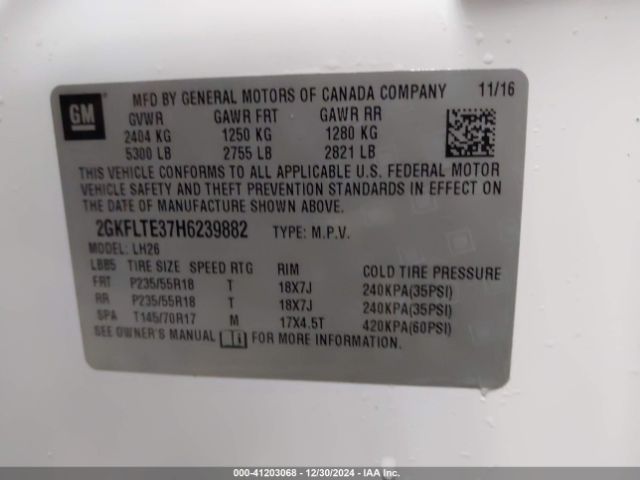 2GKFLTE37H6239882 GMC Terrain Sle-2