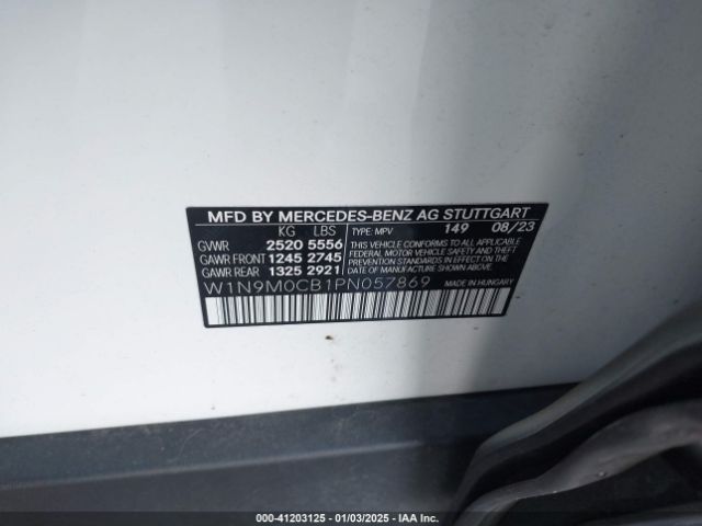 W1N9M0CB1PN057869 Mercedes-Benz Eqb 250 Suv