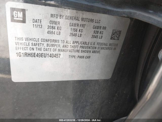 1G1RH6E49EU140457 Chevrolet Volt