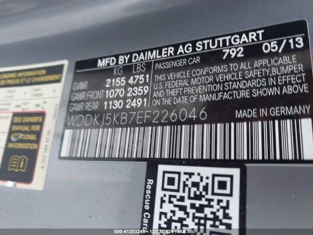 Mercedes-Benz E 350 2014 WDDKJ5KB7EF226046 Image 9