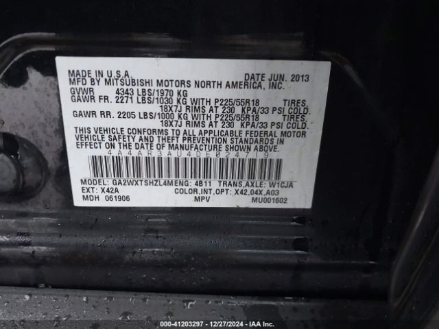 2013 MITSUBISHI OUTLANDER SPORT 4A4AR3AU4DE024719 Photo 8