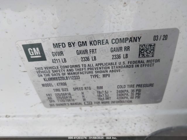 KL4MMBS20LB112333 Buick Encore Gx Fwd Preferred