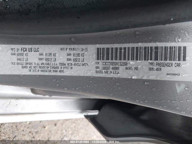 Chrysler 200 Limited 2016 1C3CCCAB5GN132260 Image 9