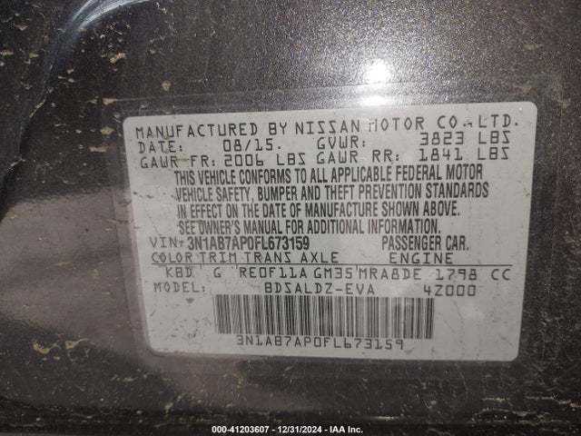 Nissan SENTRA SV 2015 3N1AB7AP0FL673159 Image 9