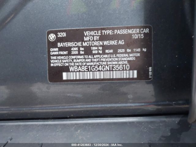 WBA8E1G54GNT35610 BMW 320i