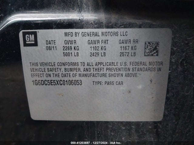 2012 CADILLAC CTS 1G6DC5E5XC0106053 Photo 8