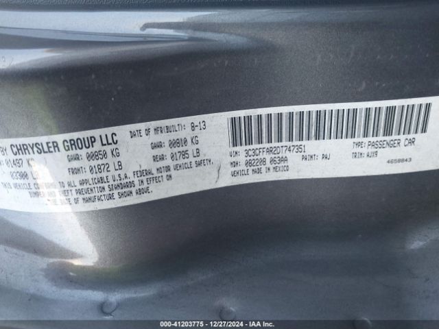 2013 FIAT 500 3C3CFFAR2DT747351 Photo 8