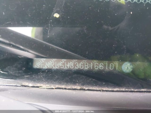 5FNRL5H33GB166101 Honda ODYSSEY SE
