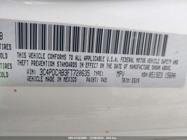 3C4PDCAB3FT720635 Dodge Journey American Value Pkg