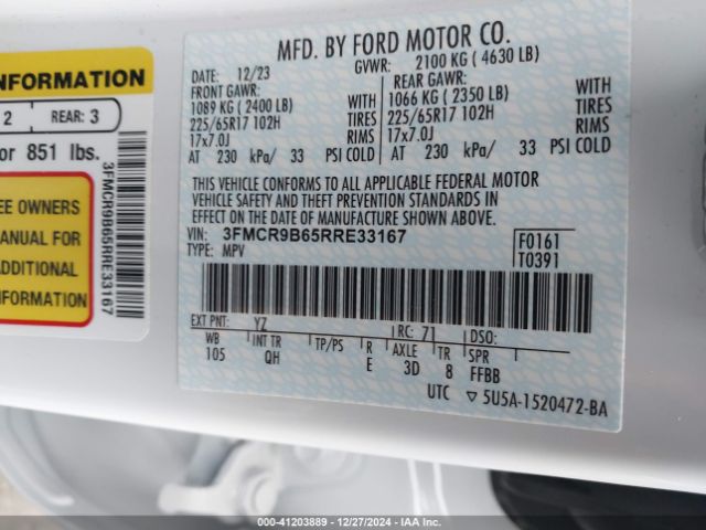 3FMCR9B65RRE33167 Ford Bronco Sport Big Bend