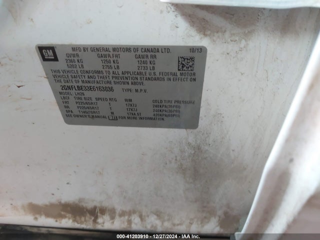 Chevrolet EQUINOX 1LT 2014 2GNFLBE33E6163036 Image 9