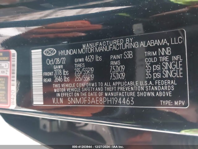 Hyundai TUCSON SEL 2023 5NMJF3AE8PH194463 Image 9