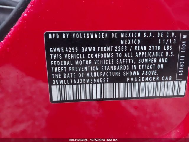 3VWLL7AJ3EM394597 Volkswagen Jetta 2.0l Tdi