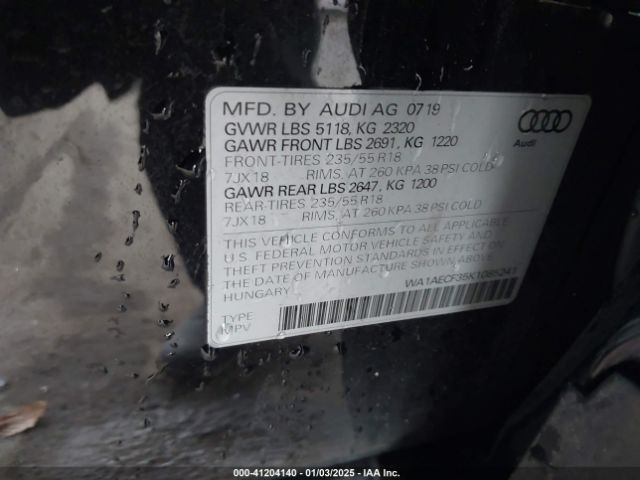 WA1AECF35K1085241 Audi Q3 2.0t Premium