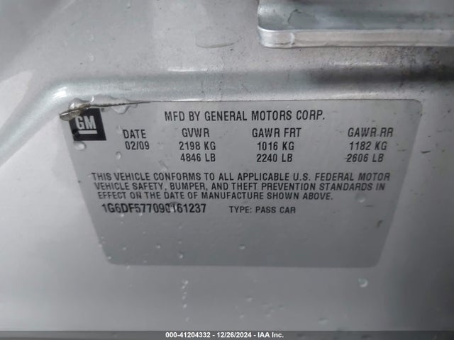 2009 CADILLAC CTS 1G6DF577090161237 Photo 8