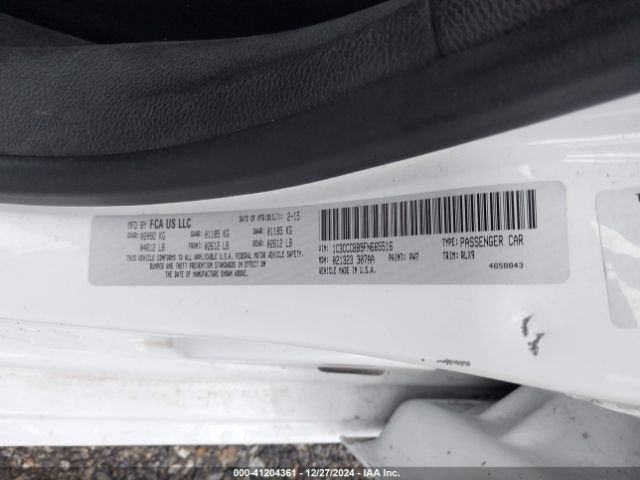 1C3CCCBB9FN665516 Chrysler 200 S
