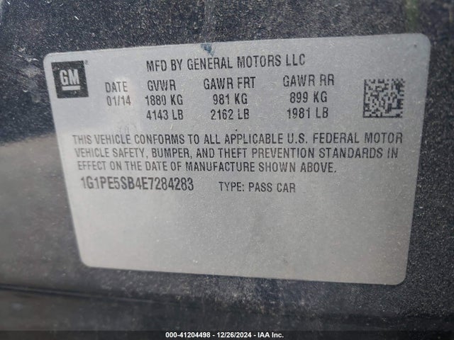 Chevrolet Cruze 2lt Auto 2014 1G1PE5SB4E7284283 Image 9