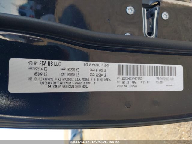2C3CDXBGXFH875213 Dodge Charger Se