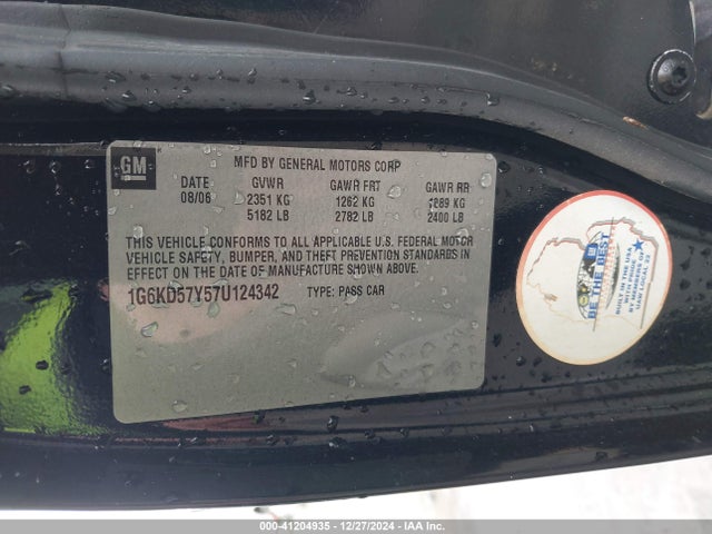 2007 CADILLAC DTS 1G6KD57Y57U124342 Photo 8