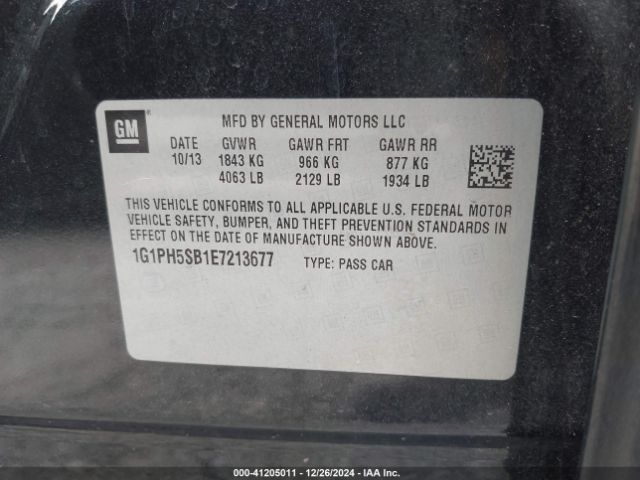 1G1PH5SB1E7213677 Chevrolet Cruze Eco Auto