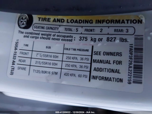 Ford FOCUS SE 2018 1FADP3F29JL222159 Image 9