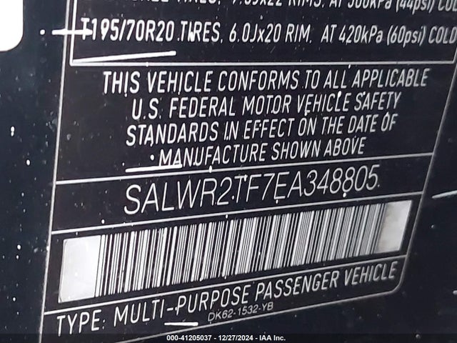 SALWR2TF7EA348805 Land Rover Range Rover Sport 5.0l V8 Supercharged
