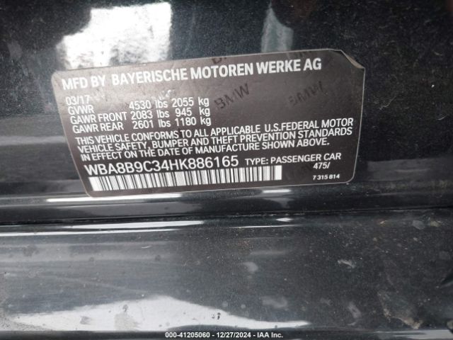 WBA8B9C34HK886165 BMW 330I