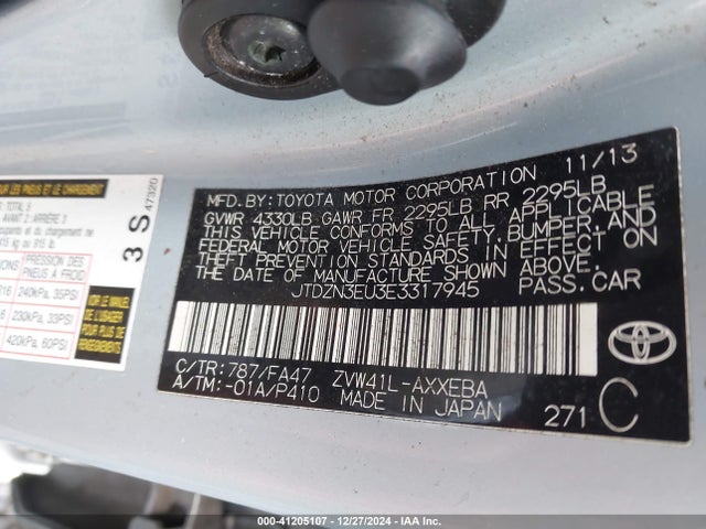 Toyota Prius V Two 2014 JTDZN3EU3E3317945 Image 9