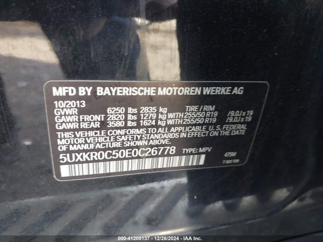 BMW X5 Xdrive35i 2014 5UXKR0C50E0C26778 Image 9
