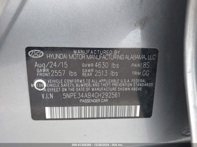 5NPE34AB4GH292561 Hyundai Sonata Limited 2.0t