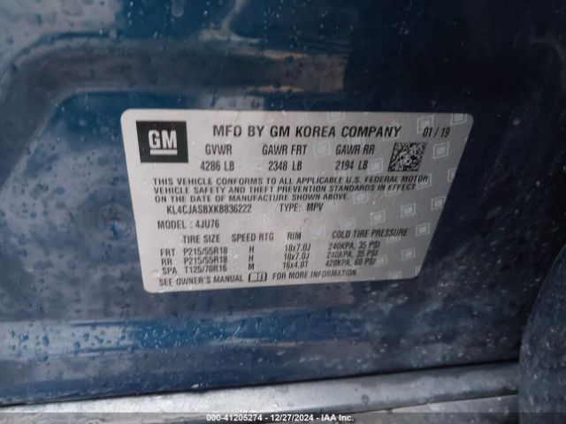 KL4CJASBXKB836222 Buick Encore Fwd Preferred