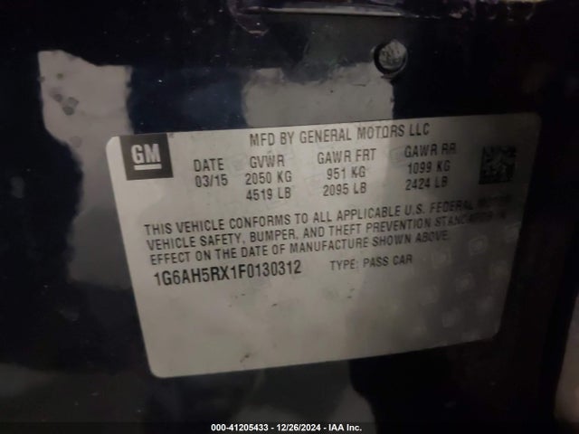 2015 CADILLAC ATS 1G6AH5RX1F0130312 Photo 8